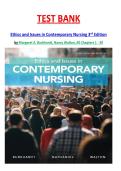TEST BANK For Ethics and Issues in Contemporary Nursing 3rd Edition&NewLine;by Margaret A&period; Burkhardt&comma; Nancy Walton&comma; All Chapters 1 - 20 ISBN 978-0176696573&NewLine;