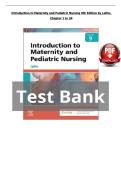  Introduction to Maternity and Pediatric Nursing&comma; 9th Edition by Leifer &mdash; Chapters 1&ndash;34 Comprehensive Test Bank and Exam Practice