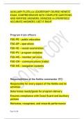 AUXILIARY FLOTILLA LEADERSHIP COURSE NEWEST&NewLine;EXAM&comma; COMPREHENSIVE WITH COMPLETE QUESTIONS &NewLine;AND VERIFIED ANSWERS &sol;&sol;GRADED A&plus;&sol;&sol;VERIFIED&sol;&sol;&NewLine;ACCURATE ANSWERS &vert; GET IT RIGHT