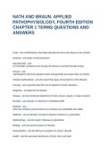 NATH AND BRAUN&colon; APPLIED PATHOPHYSIOLOGY&comma; FOURTH EDITION CHAPTER 1 TERMS QUESTIONS AND ANSWERS