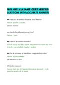 MVU NURS 629 EXAM SCRIPT VERIFIED&NewLine;QUESTIONS WITH ACCURATE ANSWERS&NewLine;