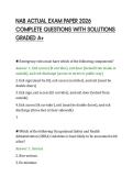 NAB ACTUAL EXAM PAPER 2026&NewLine;COMPLETE QUESTIONS WITH SOLUTIONS&NewLine;GRADED A&plus;&NewLine;