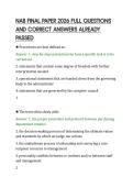 NAB FINAL PAPER 2026 FULL QUESTIONS&NewLine;AND CORRECT ANSWERS ALREADY&NewLine;PASSED&NewLine;