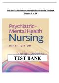 Psychiatric-Mental Health Nursing&comma; 9th Edition by Videbeck &mdash; Comprehensive Test Bank and Exam Practice