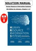 Solution Manual For Human Resource Information Systems  &NewLine;6th Edition by Johnson&comma; Chapter 1-17