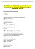 PSYCH 2800 &mdash; Drug and Psychopharmacology Test Bank&comma; Chapters 1&comma; 4&comma; 5 & 8 &mdash; Exam Practice Material