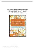 Philosophies and Theories for Advanced Nursing Practice&comma; 3rd Edition by Butts & Rich &mdash; Comprehensive Study and Exam Material