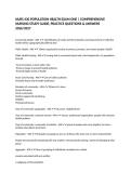 NURS 430 POPULATION HEALTH EXAM ONE &vert; COMPREHENSIVE NURSING STUDY GUIDE&comma; PRACTICE QUESTIONS & ANSWERS 2026&sol;2027&NewLine;&NewLine;
