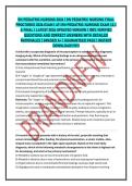 RN PEDIATRIC NURSING 2026 &vert; RN PEDIATRIC NURSING FINAL PROCTORED 2026 EXAM &vert; ATI RN PEDIATRIC NURSING EXAM 1&comma;2&comma;3 & FINAL &vert; LATEST 2026 UPDATED VERSION &vert; 100&percnt; VERIFIED QUESTIONS AND CORRECT ANSWERS WITH DETAILED RATIONALES &vert; GRADED A&plus; &vert; GUARANTEED PASS &vert; I