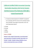 California Certified Public Accountant Licensing &NewLine;Examination Questions And Correct Answers &NewLine;&lpar;Verified Answers&rpar; Plus Rationales 2026 Q&A &vert; &NewLine;Instant Download Pdf 