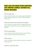 NAFA CAFS TEST BANK TESTED QUESTIONS&NewLine;AND VERIFIED CORRECT ANSWERS FULL&NewLine;REVIEW RESOURCE&NewLine;
