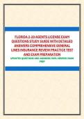 FLORIDA 2-20 AGENTS LICENSE EXAM QUESTIONS STUDY GUIDE WITH DETAILED ANSWERS COMPREHENSIVE GENERAL LINES INSURANCE REVIEW PRACTICE TEST AND EXAM PREPARATION