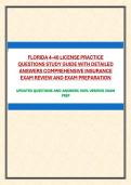 FLORIDA 4-40 LICENSE PRACTICE QUESTIONS STUDY GUIDE WITH DETAILED ANSWERS COMPREHENSIVE INSURANCE EXAM REVIEW AND EXAM PREPARATION