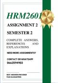 HRM2601 ASSIGNMENT 2 SEMESTER 2 2026 - COMPLETE ANSWERS