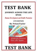Test Bank for Journey Across the Life Span Human Development and Health Promotion 6th Edition by Elaine U&period; Polan & Daphne R&period; Taylor 2026&sol;2027 Latest Update &vert; Verified Questions & Answers with Rationales &vert; Complete Chapter Test Bank &vert; Nursing Exam Prep Gu
