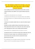 AIC 302 SIMULATED EXAM fully solved &&NewLine;updated 2025-2026 Questions with Verified&NewLine;Correct Answers