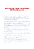 NURS3110 Final &ndash; MyLab Exam Questions With Accurate Answers