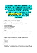 Pathophysiology&colon; The Biologic Basis for Disease in Adults and Children 8th Edition Test Bank by Sue Huether & Kathryn McCance &vert; Questions and Answers &vert; All 50 Chapters