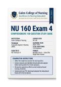 NU 160 Exam 4 &vert; Mental Health Concepts &NewLine;&lpar;2026&sol;2027&rpar; PDF &vert; Nursing &vert; Galen College &NewLine;