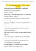 CFI - FIA Questions with Verified Correct&NewLine;Answers