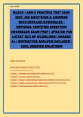 NCAC National Certified Addiction Counselor Practice Exam 2026-2027&colon; 260 Questions with Verified Answers & Detailed Rationales &vert; Updated for Latest NCC AP Guidelines &vert; Graded A&plus;