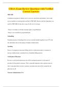 CHAA Exam Review Questions with Verified&NewLine;Correct Answers