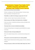Comprehensive Campus Tour Guide&colon; NACC&NewLine;Facilities&comma; Programs&comma; and Student Life&NewLine;Questions with Verified Correct Answers