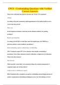 CPCS - Credentialing Questions with Verified&NewLine;Correct Answers