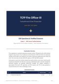 TCFP FIRE OFFICER III EXAM 2026&sol;2027 &vert; Complete Q&A &vert; Verified Solutions &vert; 100&percnt; Correct &vert; Pass Guaranteed - A&plus; Graded&NewLine;&NewLine;