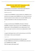 D104 EXAM 2 REVIEW Questions with&NewLine;Verified Correct Answers