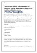 Tennessee &lpar;TN&rpar; Category 3 &lpar;Ornamental and Turf&rpar; &NewLine;Commercial Pesticide Applicator Exam &vert; Latest Verified &NewLine;Questions and Detailed Answers 