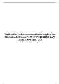 Test Bank For Health Assessment for Nursing Practice 7th Edition By Susan Fickertt Wilson Jean Foret Giddens &vert; 9780323661195 &vert; Chapter 1- 24 &vert; All Chapters with Answers and Rationals&NewLine;