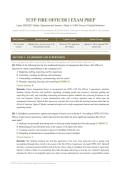 TCFP FIRE OFFICER I EXAM PREP 2026&sol;2027 &vert; Complete Q&A &vert; Verified Solutions &vert; 100&percnt; Correct &vert; Pass Guaranteed - A&plus; Graded&NewLine;&NewLine;