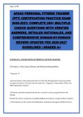 AFAA Personal Fitness Trainer &lpar;PFT&rpar; Certification Practice Exam 2026-2027&colon; Complete 250&plus; Questions with Verified Answers & Detailed Rationales &vert; Updated per 2026 Guidelines &vert; Graded A&plus;