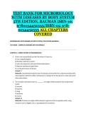 Microbiology with Diseases by Body System 5th Edition Test Bank by Bauman &vert; Questions and Answers &vert; Complete Chapter Coverage