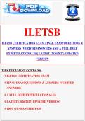 ILETSB CERTIFICATION EXAM FINAL EXAM QUESTIONS & ANSWERS &lpar;VERIFIED ANSWERS&rpar; AND A FULL DEEP EXPERT RATIONALES &vert; LATEST &lpar;2026&sol;2027&rpar; UPDATED VERSION