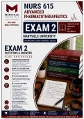 Maryville NURS 615 Exam 2 &vert; Advanced Pharmacotherapeutics &lpar;2026&sol;2027&rpar; Q&A &vert; A&plus; Guarantee