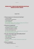 &NewLine;ARIZONA CIVICS &vert; COMPLETE EXAM QUESTIONS AND DETAILED VERIFIED SOLUTIONS &vert; 2026&sol;2027&NewLine;&NewLine;&NewLine;