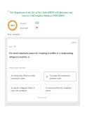 Fire Department of the City of New York &lpar;FDNY&rpar; Exam &vert;QUESTIONS & ANSWERS&vert; already graded A&plus; &lpar;COMPLETE BUNDLE&rpar; UPDATED&excl;&excl;&excl;