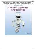 Solution Manual for Control Systems Engineering&comma; 8th Edition by Norman S&period; Nise &vert; Instant Download