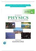 Solution Manual for Physics for Scientists & Engineers with Modern Physics&comma; Global Edition  &lbrace;Volume 1&rcub;&comma; 5th edition &vert;All 1-21 Chapters Covered With Questions And Verified Solutions With Detailed Rationales And Case Studies&period;