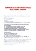 VPHY 3100 Exam 2 Practice Questions With Answers Rated A&plus;