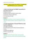 ACE GROUP FITNESS INSTRUCTOR UPDATED&excl;&excl;&excl;&excl; EXAMINATION &ndash; QUESTIONS With Answers and Rationales