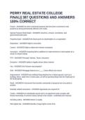 PERRY REAL ESTATE COLLEGE FINAL&vert;&vert; 387 QUESTIONS AND ANSWERS 100&percnt; CORRECT