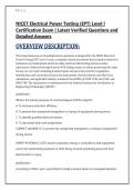 NICET Electrical Power Testing &lpar;EPT&rpar; Level I &NewLine;Certification Exam &vert; Latest Verified Questions and &NewLine;Detailed Answers 
