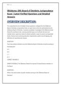 Oklahoma &lpar;OK&rpar; Board of Dentistry Jurisprudence &NewLine;Exam &vert; Latest Verified Questions and Detailed &NewLine;Answers 
