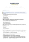 AP European History Unit 2 Practice Test &mdash; Age of Reformation &lpar;1450&ndash;1648&rpar;