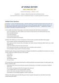 AP World History Unit 2 Practice Test &mdash; Networks of Exchange &lpar;1200&ndash;1450&rpar;