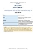 WGU D444 Adult Health I &vert; OA Study Guide &plus; 75 Practice Questions & Detailed Rationales &vert; 2026