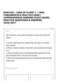 NUR3150 &ndash; CARE OF CLIENT 1 &ndash; HESI FUNDAMENTALS PRACTICE EXAM &vert; COMPREHENSIVE NURSING STUDY GUIDE&comma; PRACTICE QUESTIONS & ANSWERS 2026&sol;2027
